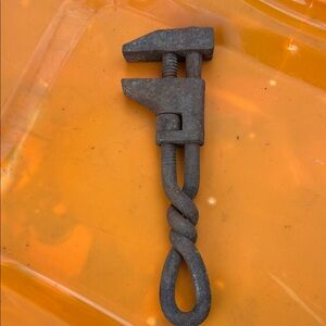 Antique Wrench Spanner twisted 11”